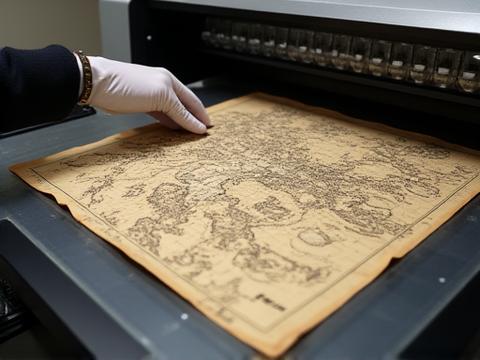 Scannen van zeldzame historische kaarten