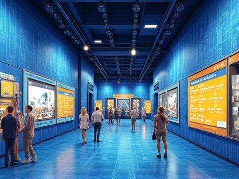 Concept schetsen van de maritieme expositie