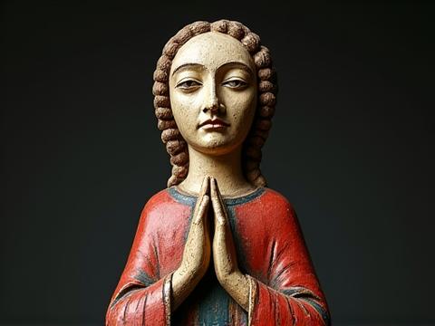 'Na' foto van houten sculptuur restauratie